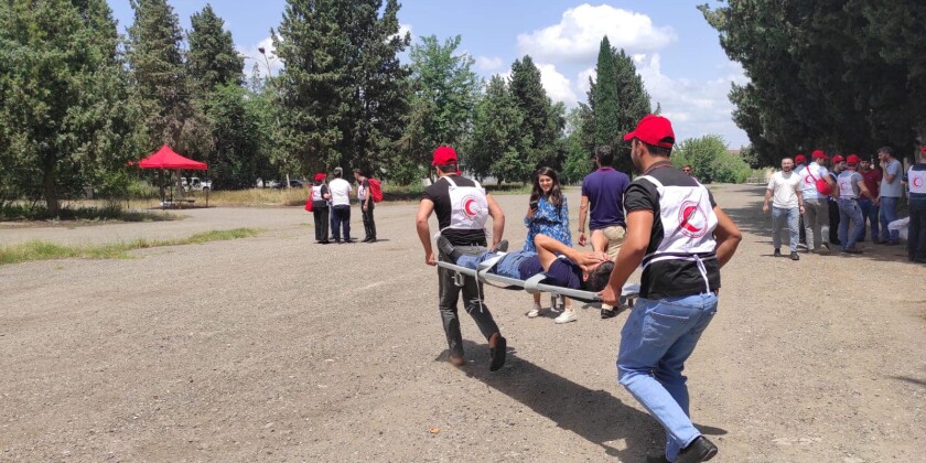 Drill exercise in Gazakh 1